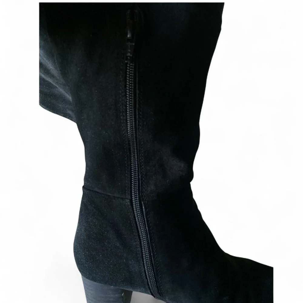 Coconuts by Matisse Black Suede Over the Knee Boots Size 7.5 Calf 15” Height 23”